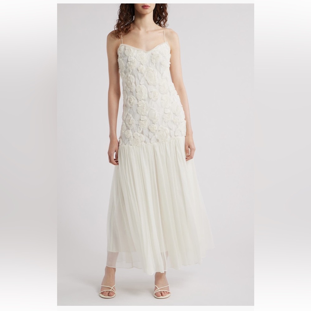 Lucy Paris White Floral Dress